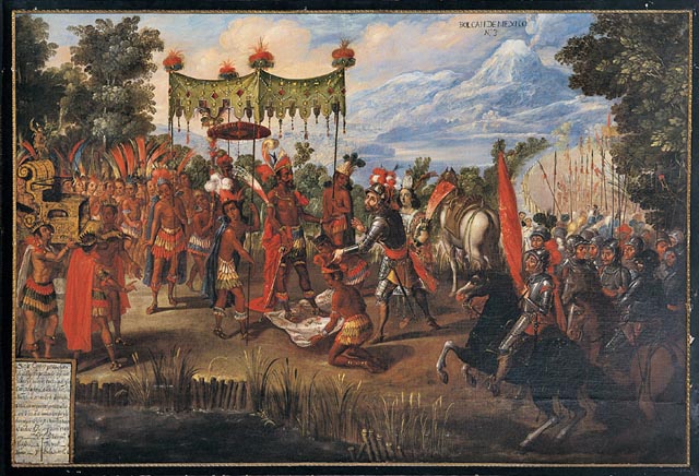 obraz Cortez i Montezuma obraz Cortez i Montezuma